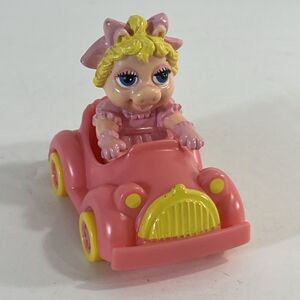 McDonalds 1986 Happy Meal Toy Muppet Babies MISS PIGGY in Pink Car